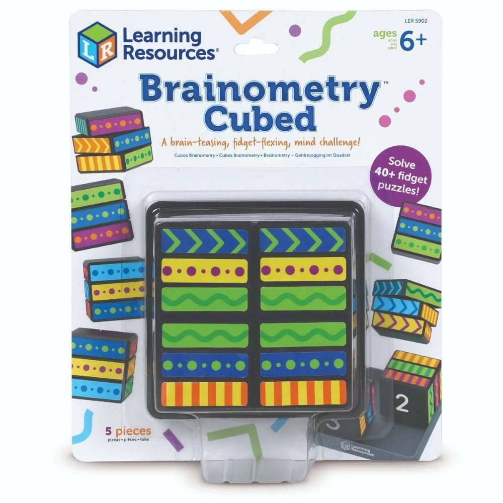 Learning Resources - Brainometry Cubed Shape & Fidget Kids Travel Puzzle Game