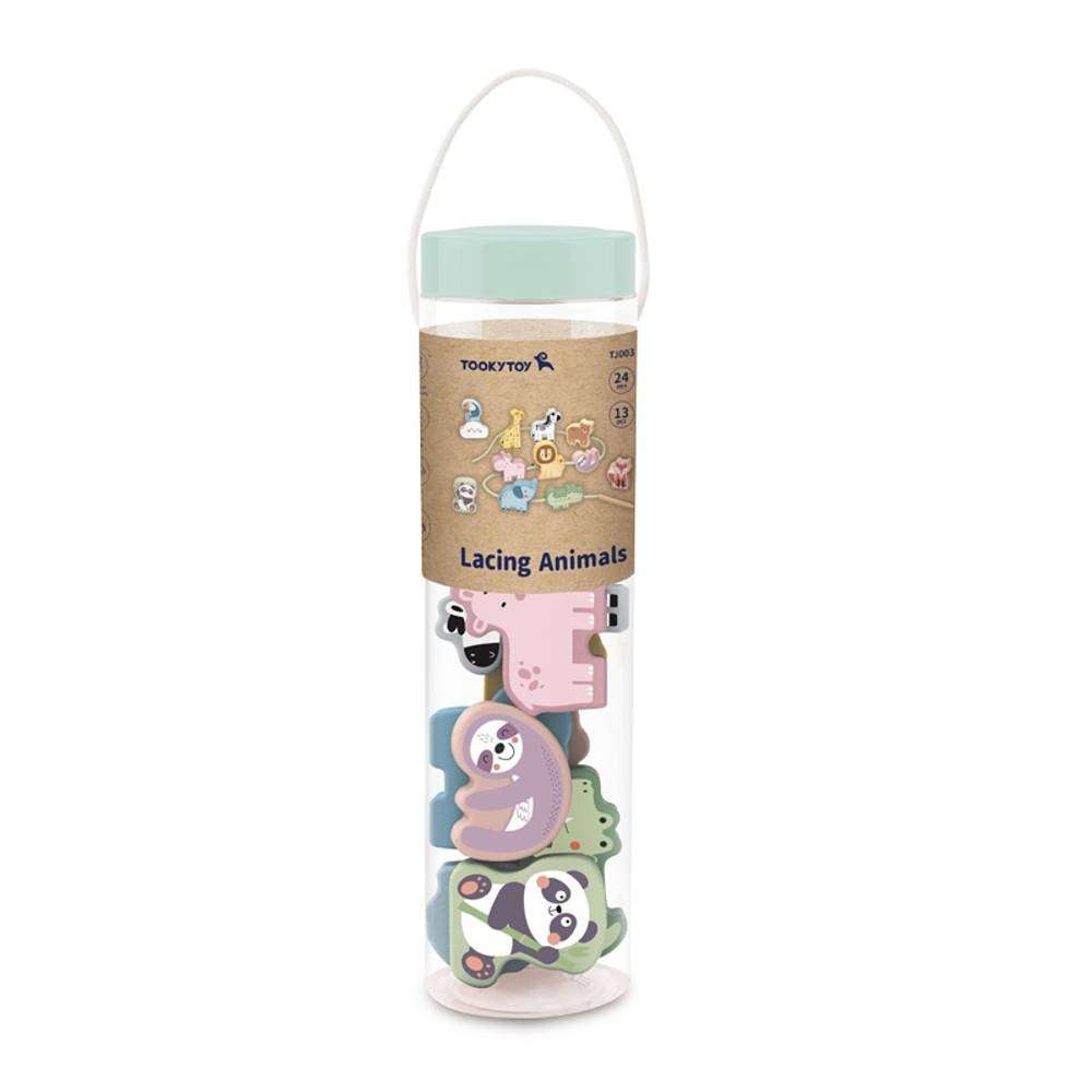 TookyToy - Fine Motor Lacing Animals Set
