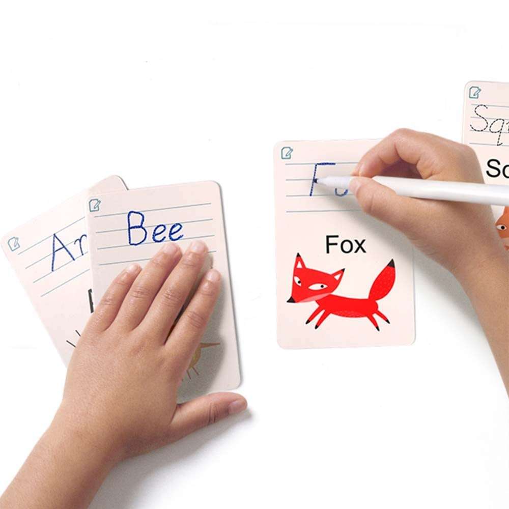 Mideer - Write & Wipe Cards: Words - Reusable Learning Cards for Kids