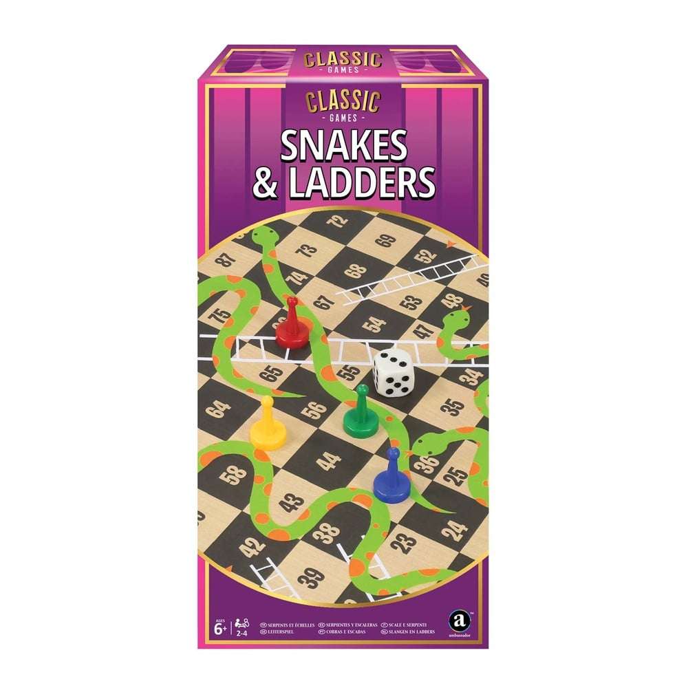 Ambassador - Classic Games - Snakes & Ladders Game-**