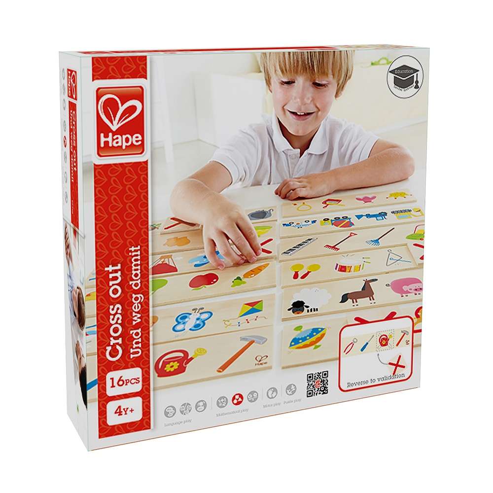 Hape - Home Education - Cross Out - 16pcs -**