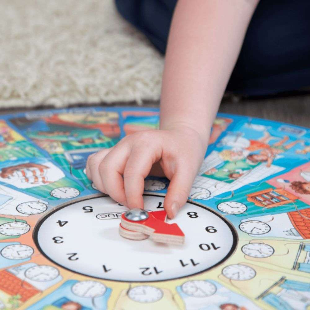 Beleduc - Wooden Learning Puzzle: My Daily Routines with Clock -**