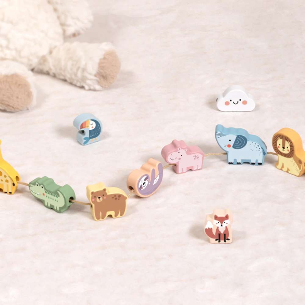 TookyToy - Fine Motor Lacing Animals Set