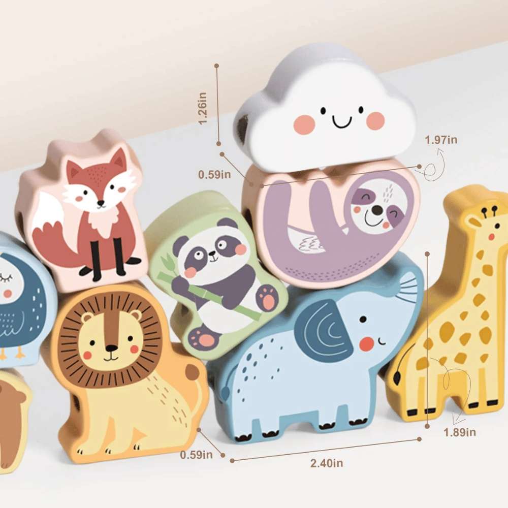 TookyToy - Fine Motor Lacing Animals Set