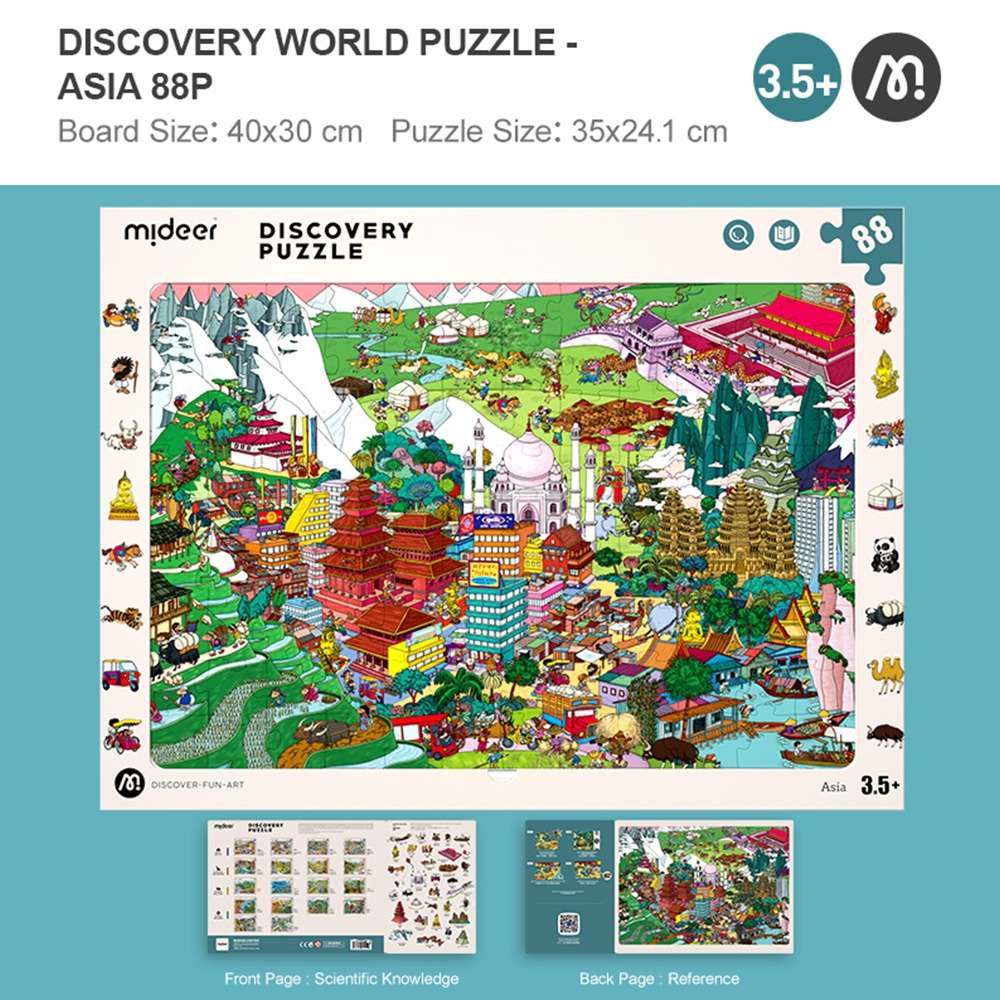 Mideer - Big World Small World India-Themed Discovery Puzzle: 88 Pieces