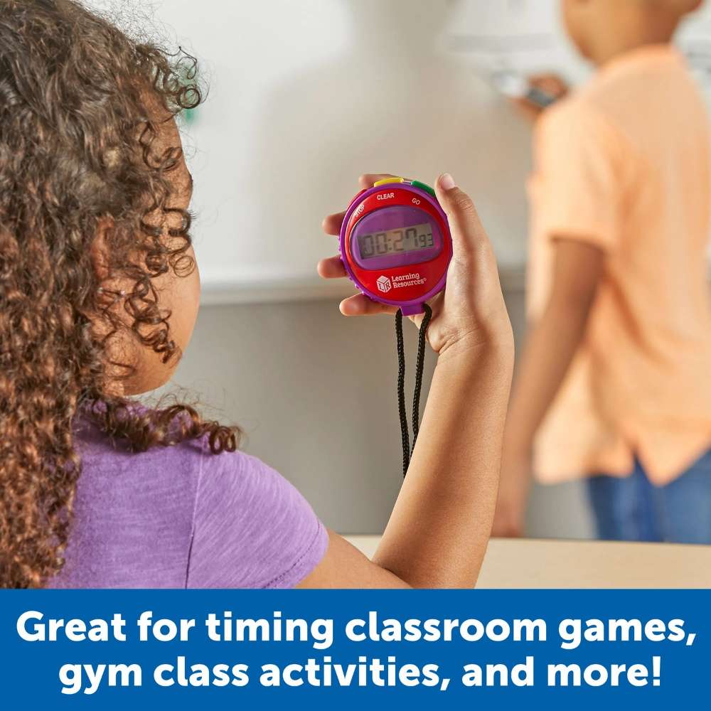 Learning Resources - Simple 3 Button Stopwatch for Science, Sport & Math