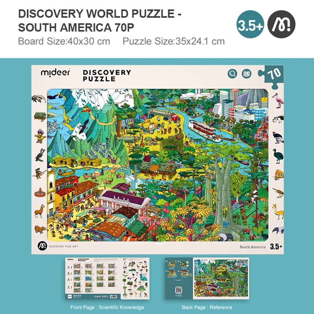 Mideer - Big World Small World Amazon-Themed Discovery Puzzle: 70 Pieces