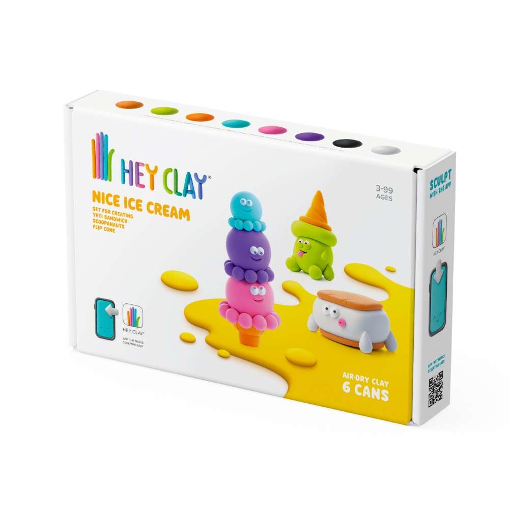 Hey Clay - Modelling Air-Dry Clay with Fun Interactive App - Flip Cone, Yeti Sandwich, Scoopanaut...