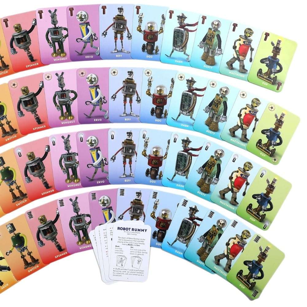 eeBoo - Robot Rummy Playing Cards -**