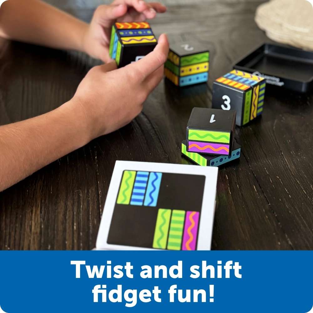 Learning Resources - Brainometry Cubed Shape & Fidget Kids Travel Puzzle Game