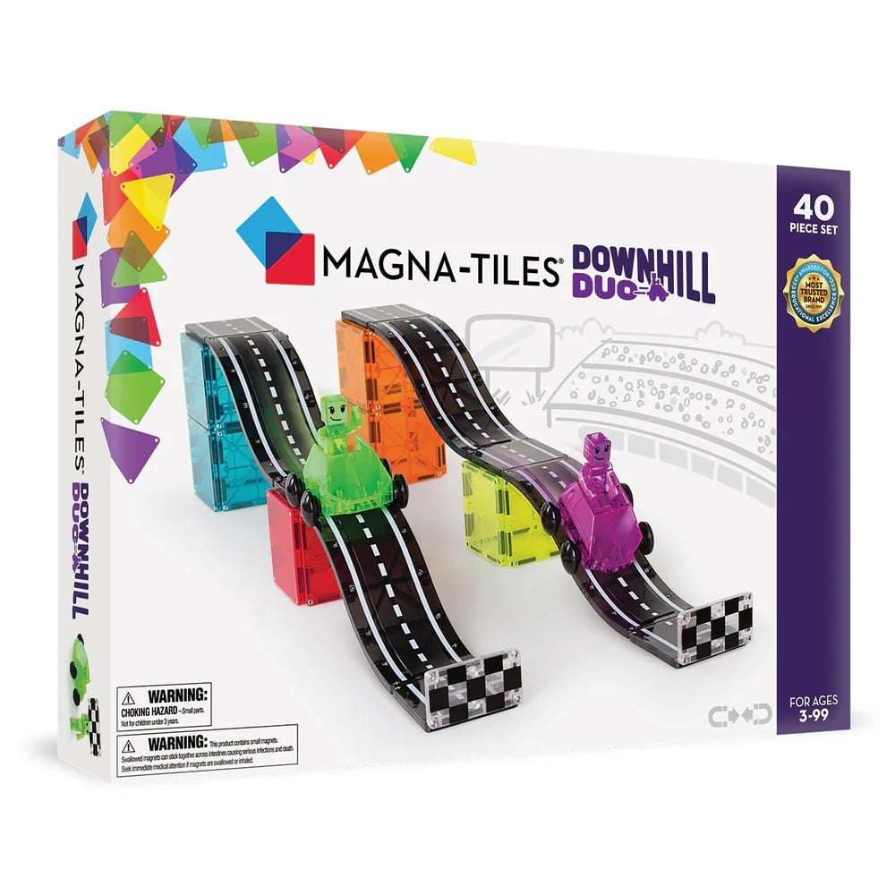 Magna-Tiles - Magnetic Construction Set - Downhill Duo Set - 40 pcs