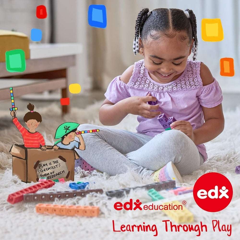 EDX Education - Dinosaur Counters & Tweezer in Jar - 32pc Math Manipulative