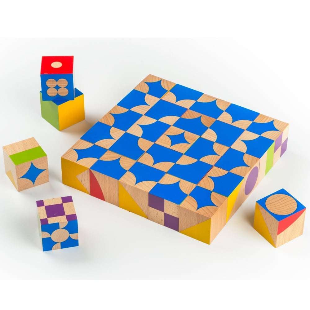 Beleduc - Moziblox Wooden Blocks - Patterning Game - 30pcs -**