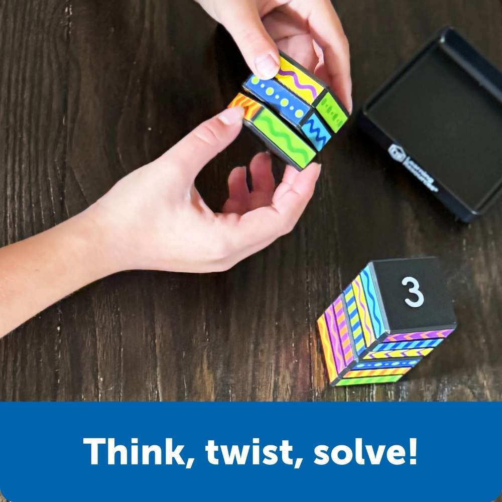 Learning Resources - Brainometry Cubed Shape & Fidget Kids Travel Puzzle Game