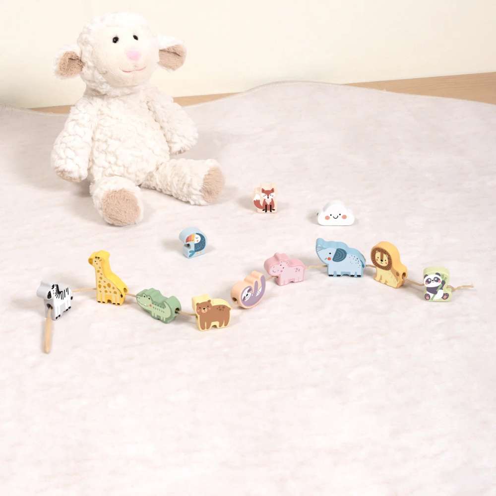 TookyToy - Fine Motor Lacing Animals Set