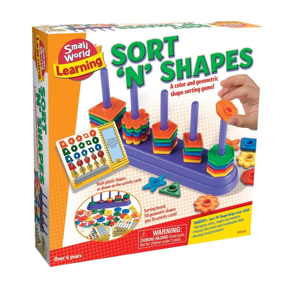 Small World Toys - Sort N Shapes - 56pcs -**