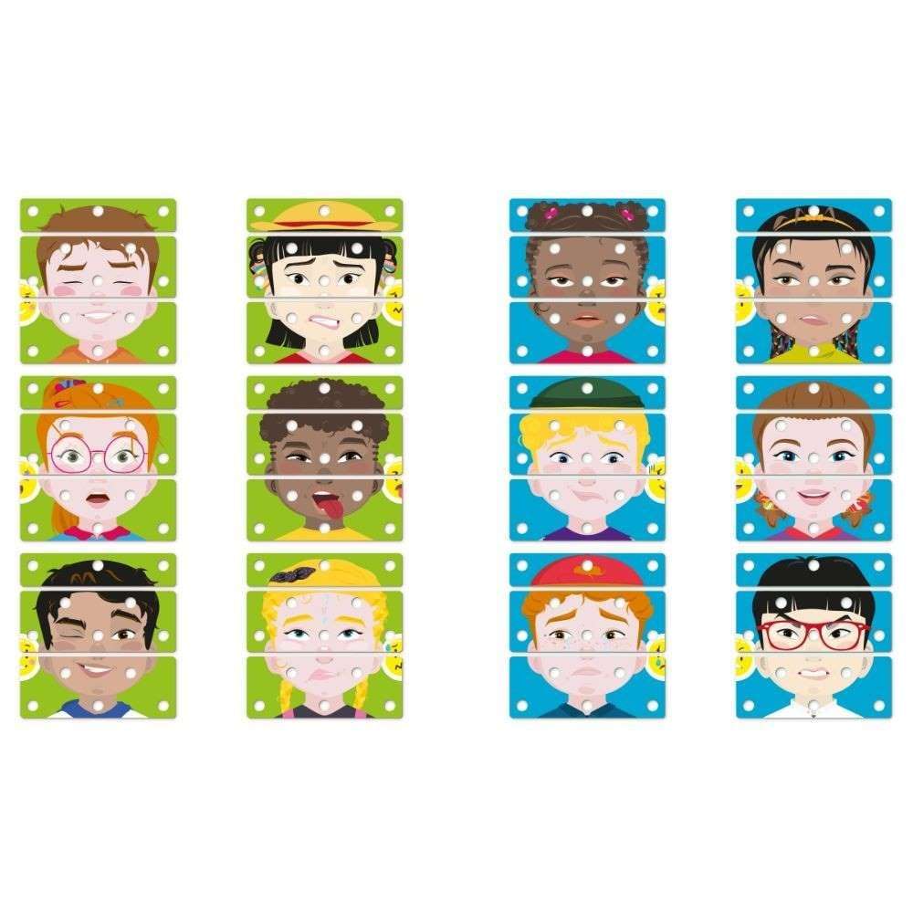 Quercetti - Make a Face Puzzle for Kids - Creative Expression Learning Toy