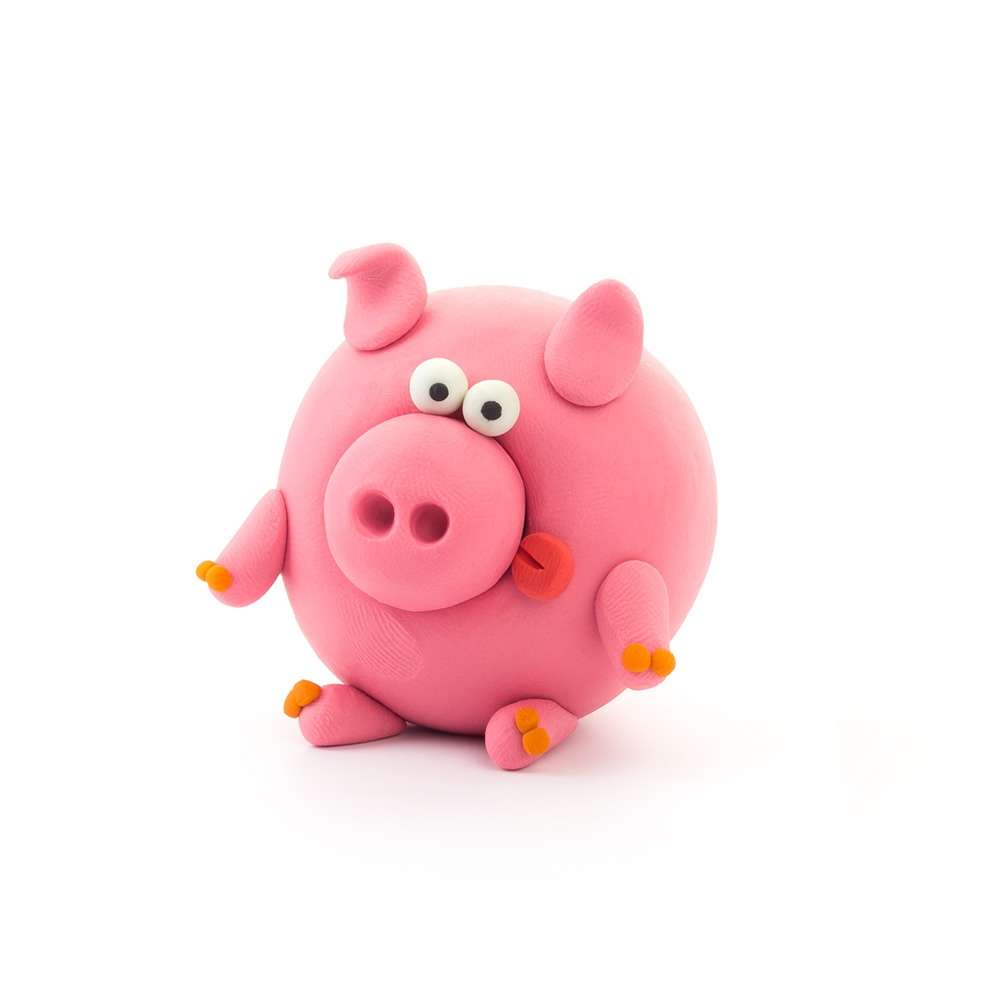Hey Clay - Modelling Air-Dry Clay with Fun Interactive App - Piggy, Horse, Rabbit, Series Animals...