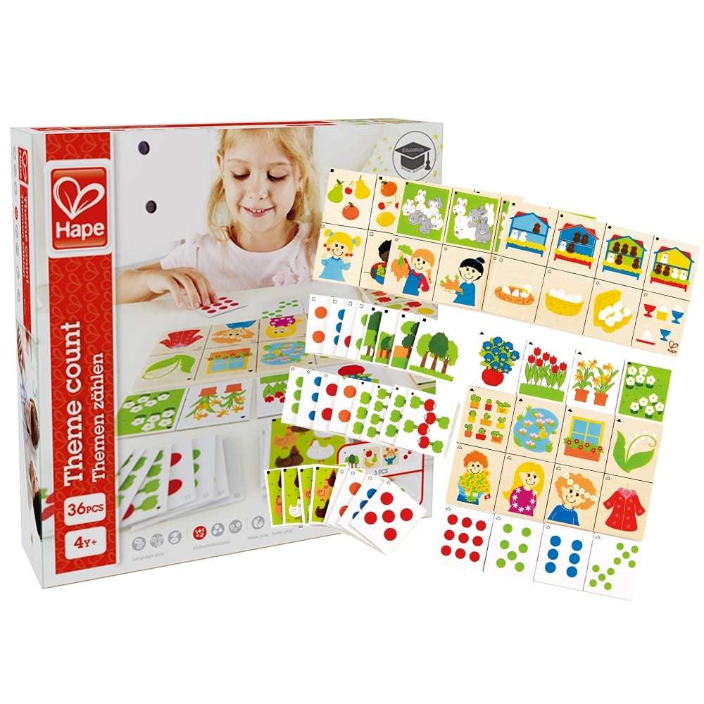 Hape - Home Education - Theme Count - 36pcs -**