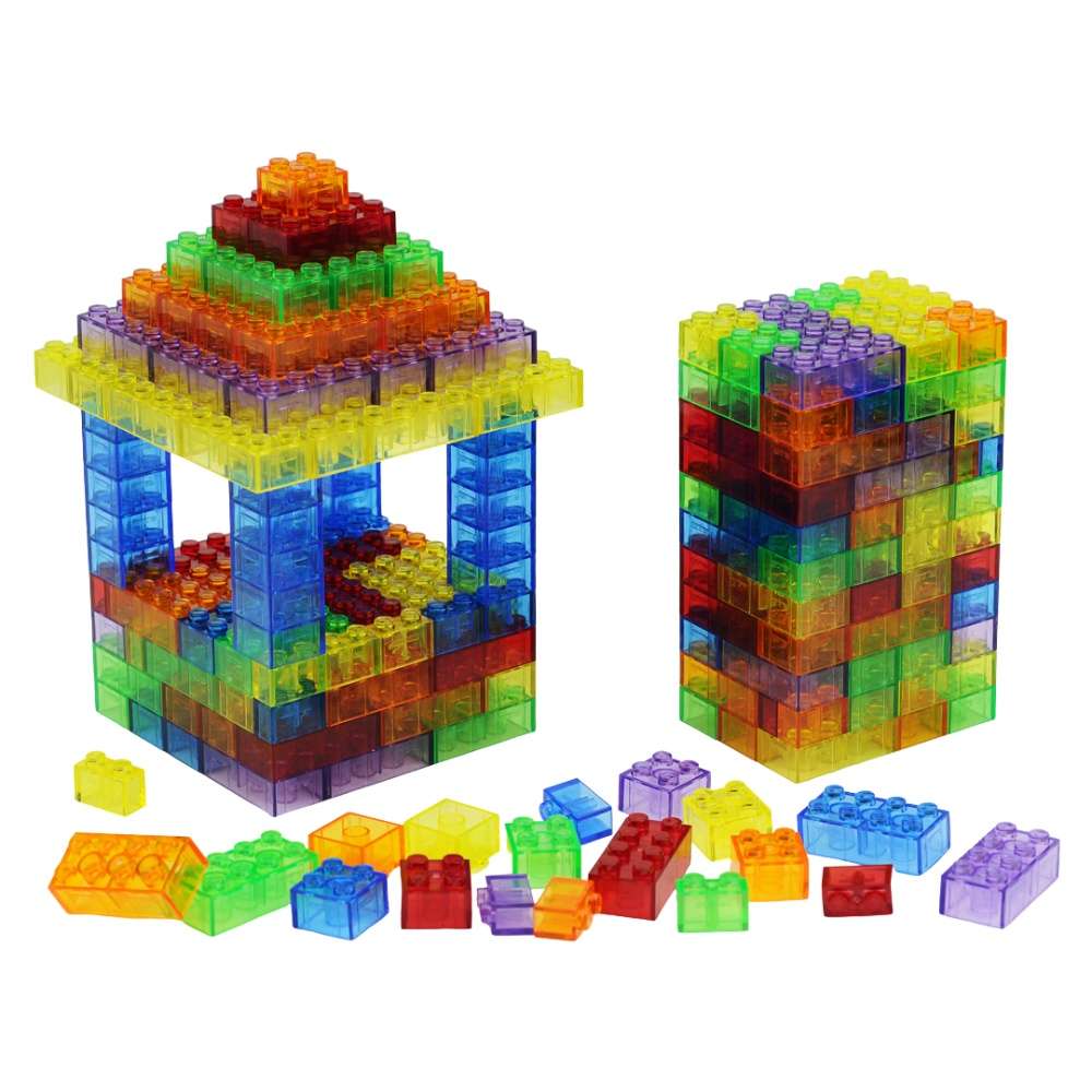 Greenbean - Translucent Building Blocks with PlayBoard - 73pcs in Polybag