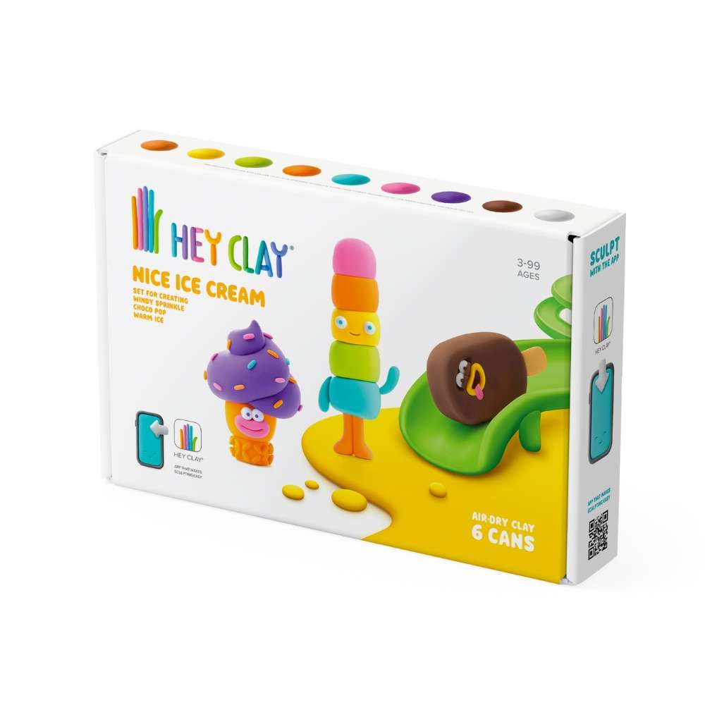 Hey Clay - Modelling Air-Dry Clay with Fun Interactive App - Windy Sprinkle, Warm Ice, Choco Pop,...