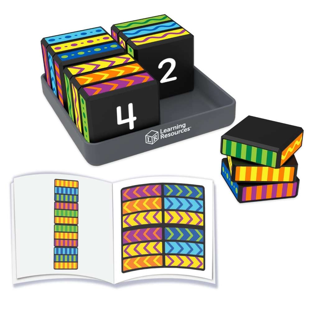 Learning Resources - Brainometry Cubed Shape & Fidget Kids Travel Puzzle Game