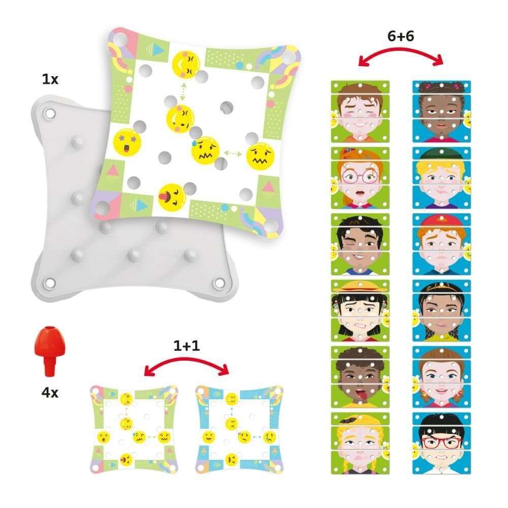 Quercetti - Make a Face Puzzle for Kids - Creative Expression Learning Toy