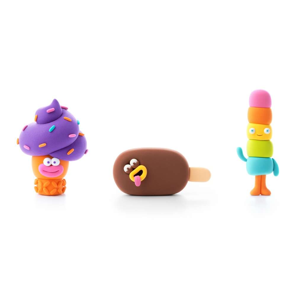 Hey Clay - Modelling Air-Dry Clay with Fun Interactive App - Windy Sprinkle, Warm Ice, Choco Pop,...
