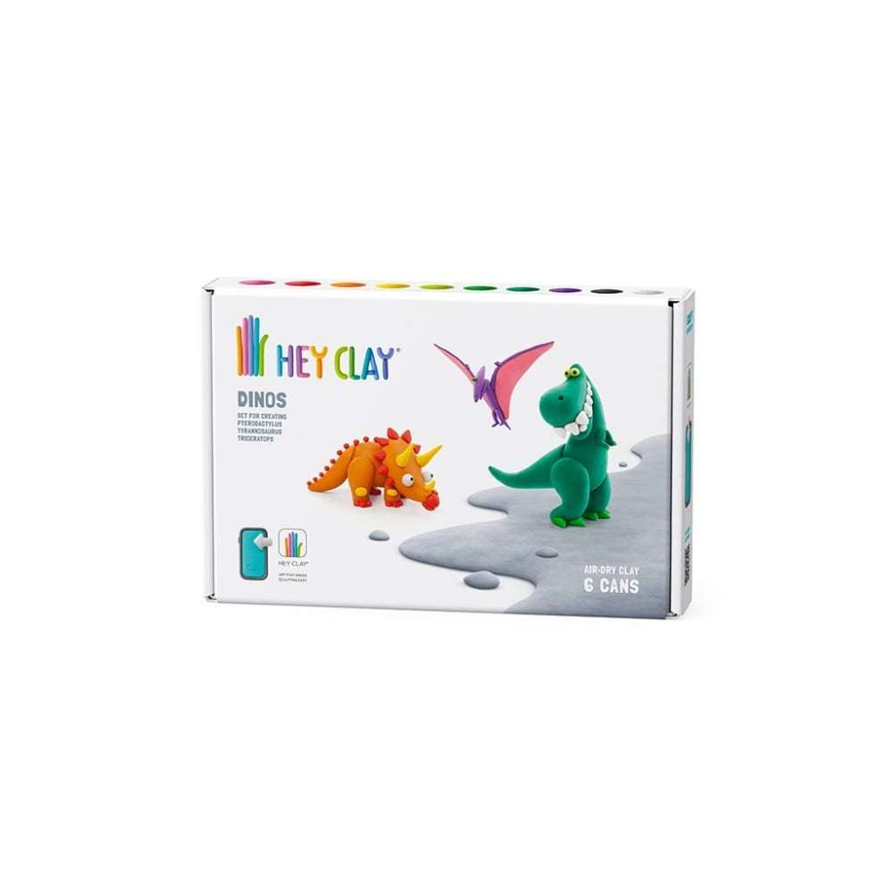 Hey Clay - Modelling Air-Dry Clay with Fun Interactive App - Pterodactylus, Triceratops, Tyrannos...