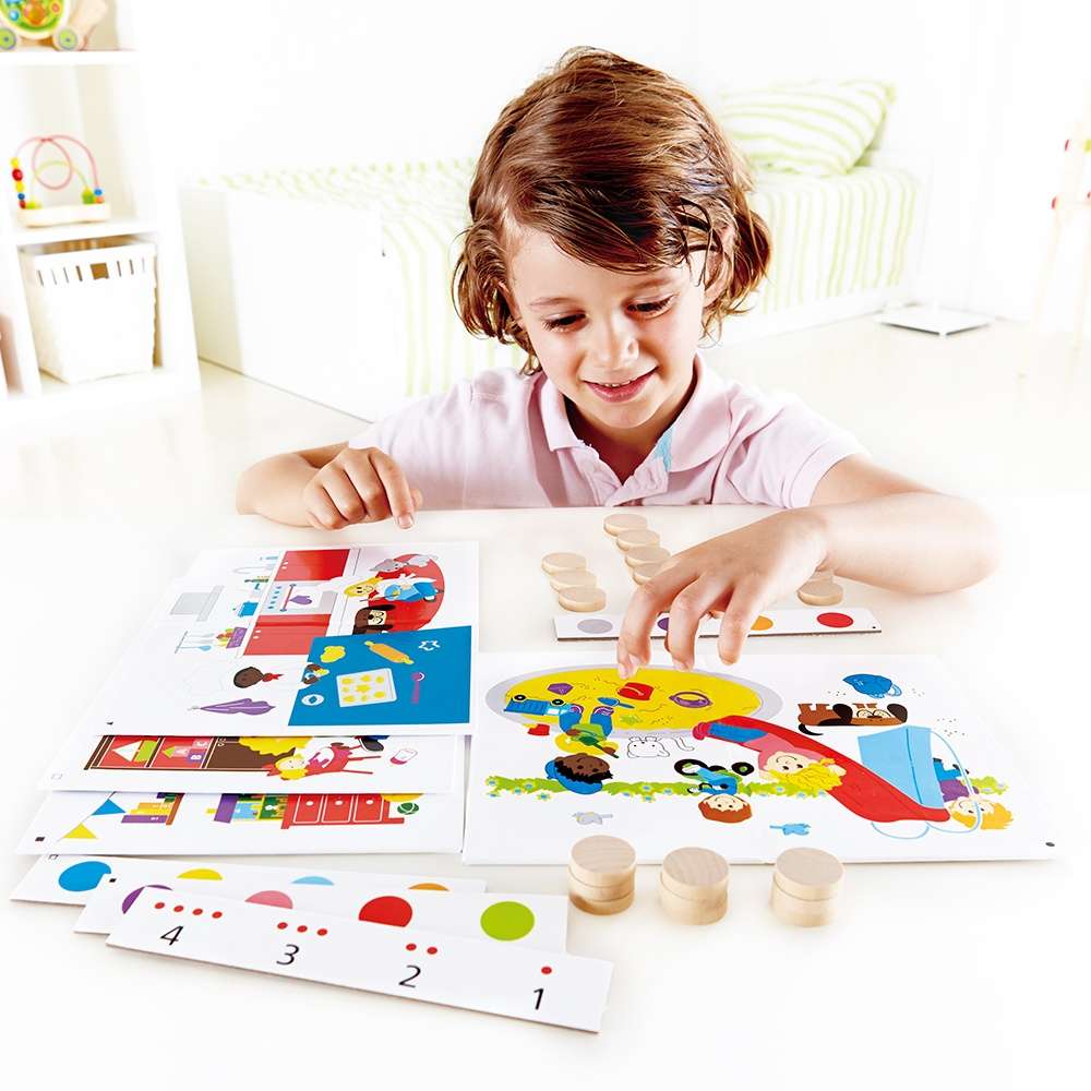 Hape - Home Education - Find and Count Colours - 53pcs -**