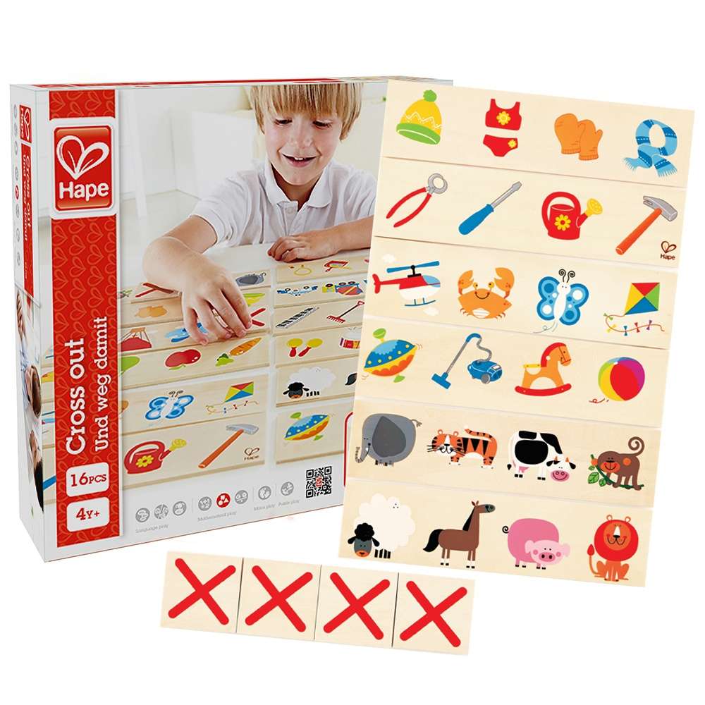 Hape - Home Education - Cross Out - 16pcs -**