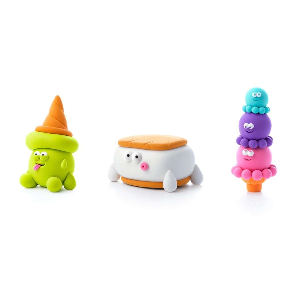 Hey Clay - Modelling Air-Dry Clay with Fun Interactive App - Flip Cone, Yeti Sandwich, Scoopanaut...