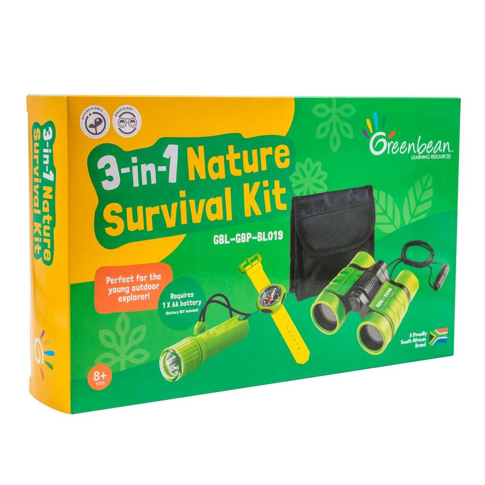 Greenbean - Nature Survival Kit - Binocular with Lanyard & Compass
