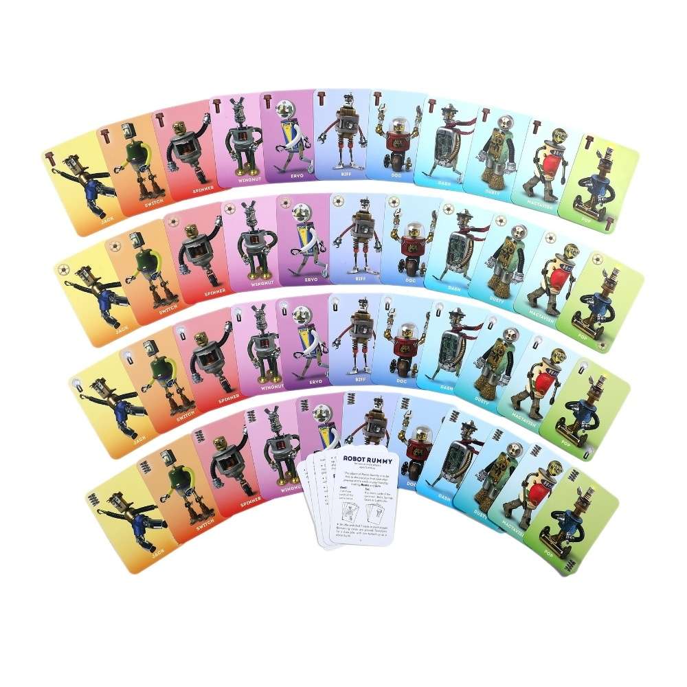 eeBoo - Robot Rummy Playing Cards -**