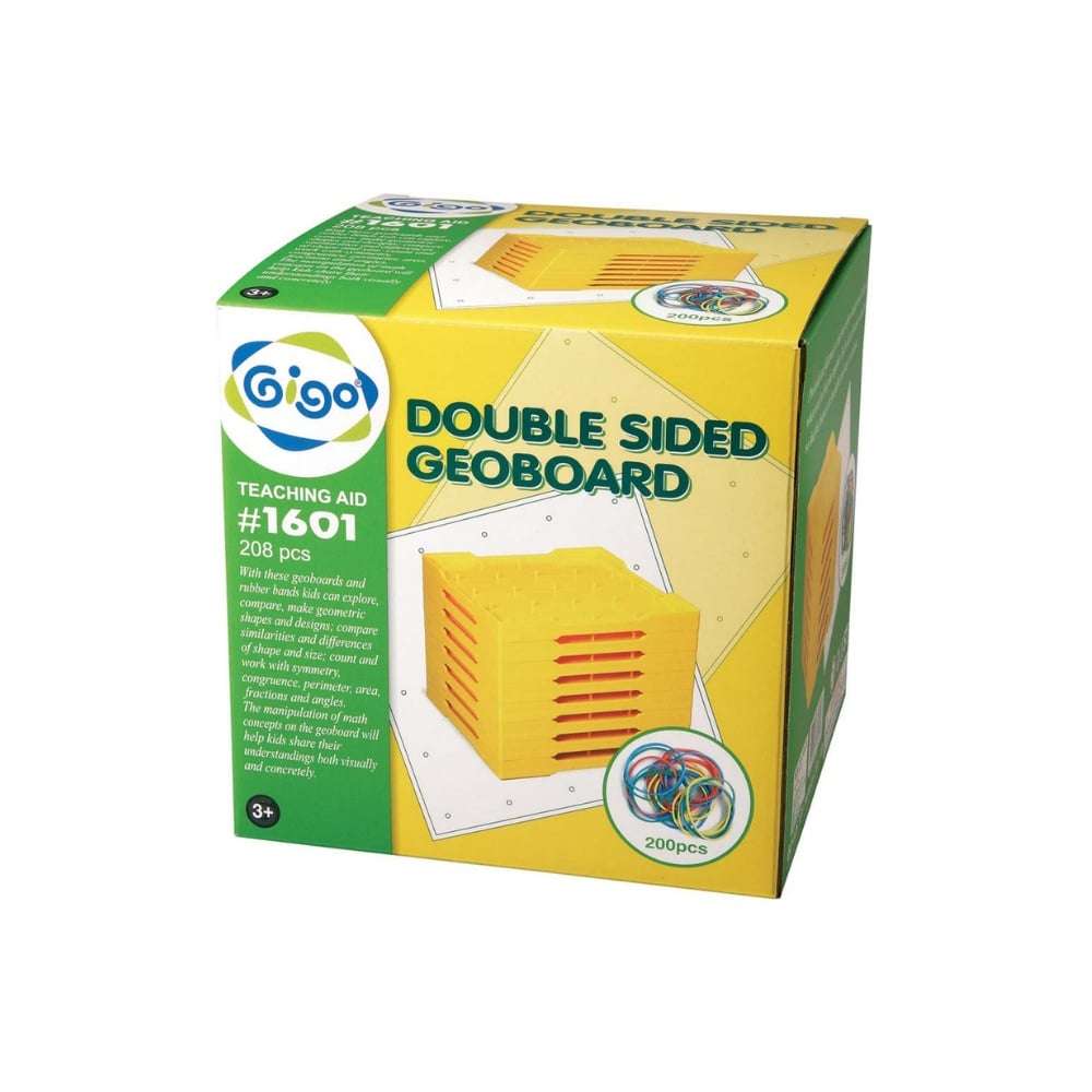 Gigo - Geoboard Double-sided 5x5 18.5cm 8pcs Box