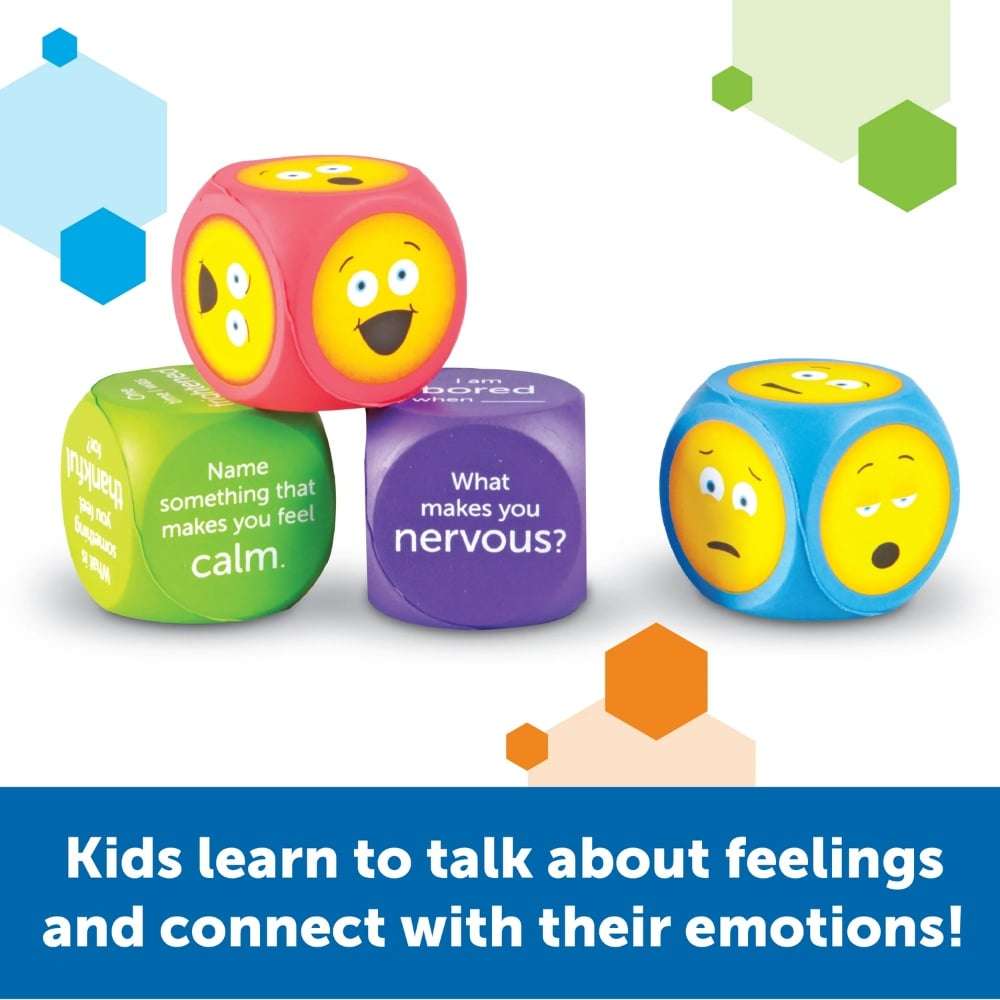 Learning Resources - Emoji Feelings Cubes: Emotions Game for Kids Ages 3+