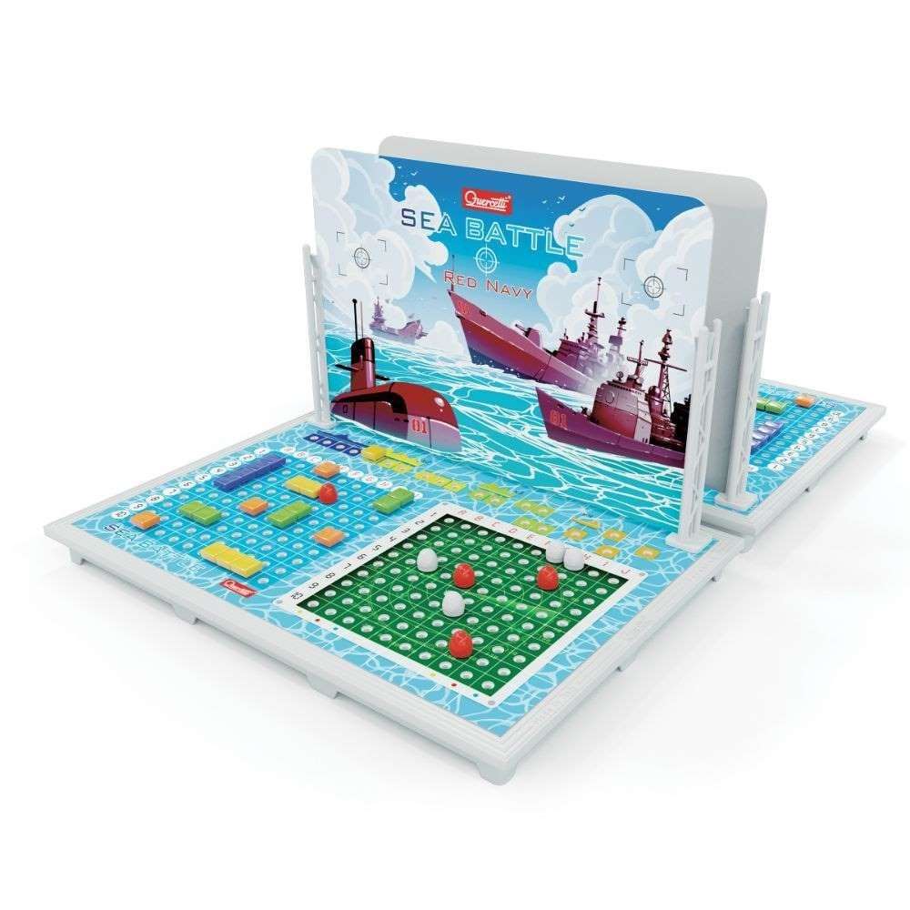 Quercetti - Sea Battle Strategy Game - Classic Battleship-Style Logic Game