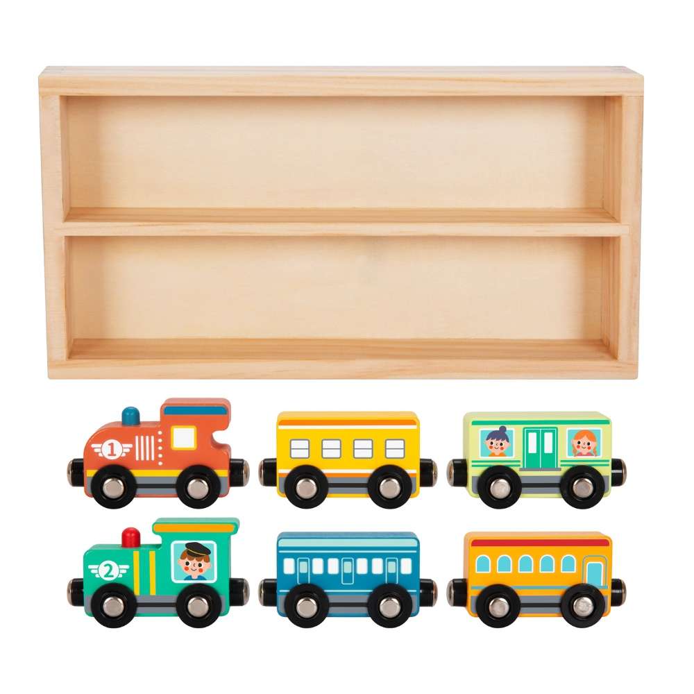 hi Pando - Magnetic Train Set With Storage Box - 7pcs