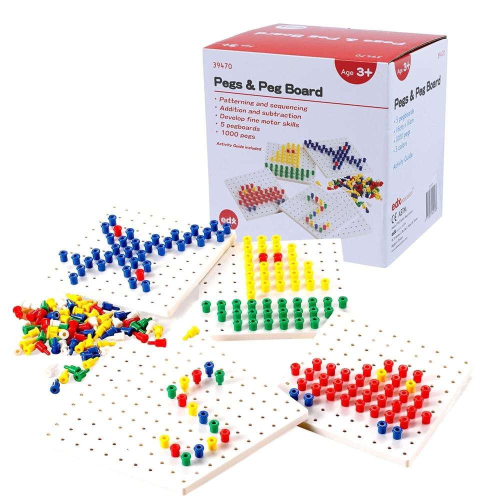 EDX Education - Pegboard Set S 5pc & 1000 Pegs Polybag