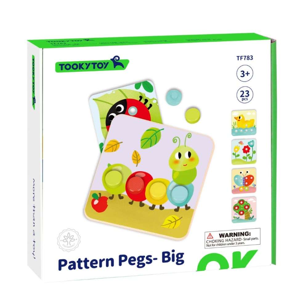 TookyToy - Fine Motor Pegs & Pegboard Activity Set