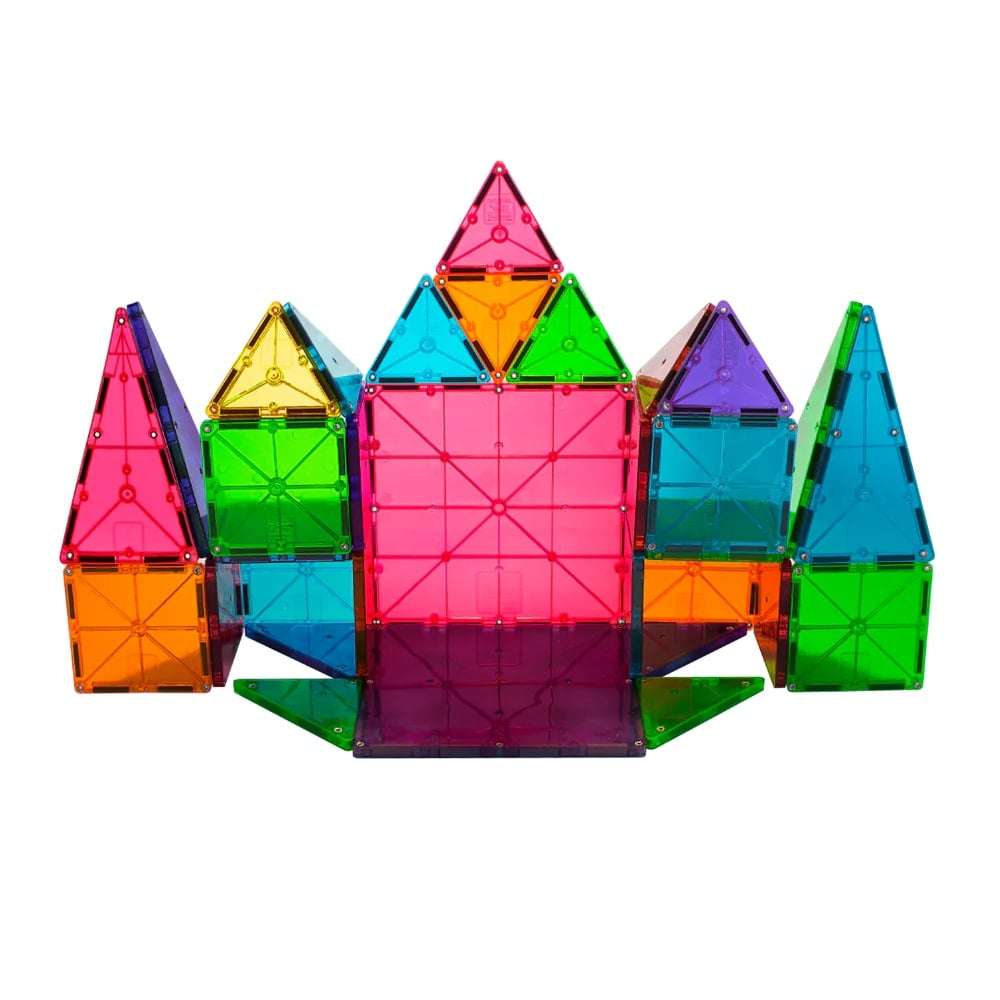 Magna-Tiles - Magnetic Construction Set - Translucent Colours - 32pcs