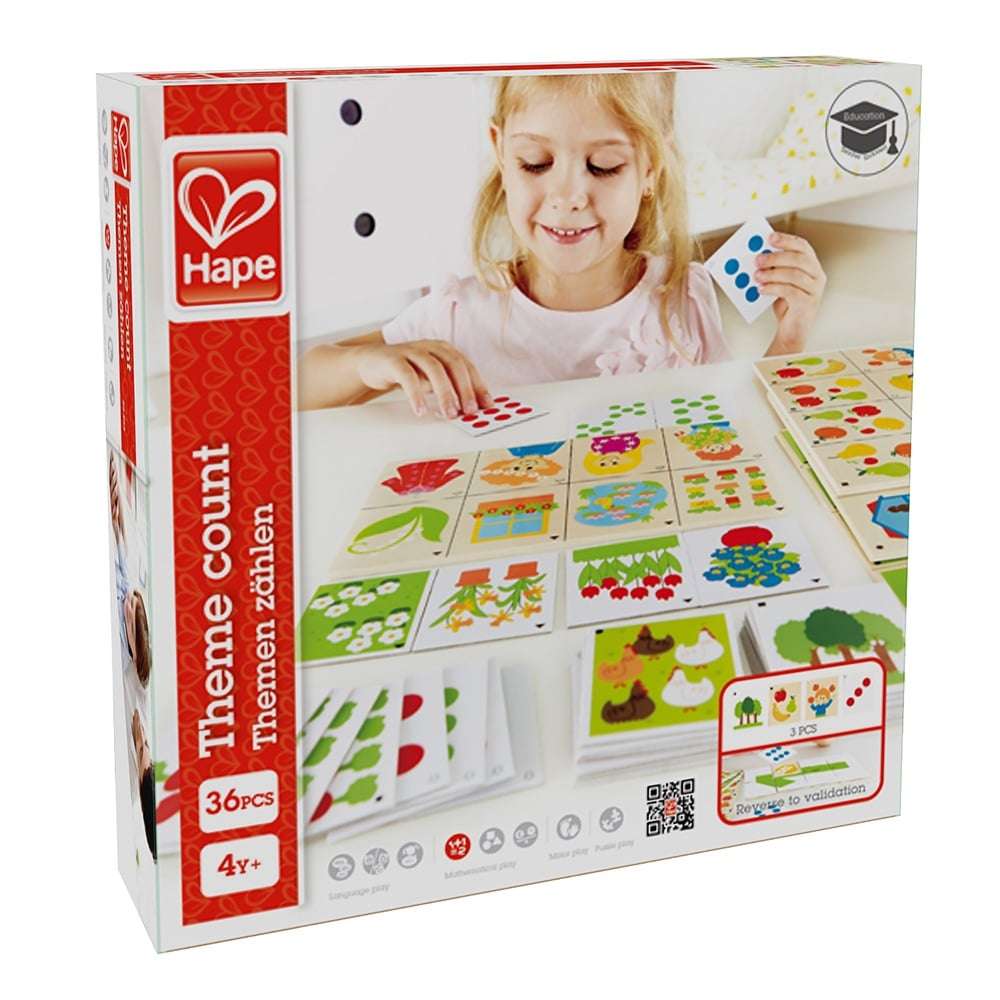 Hape - Home Education - Theme Count - 36pcs -**