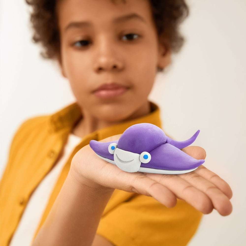 Hey Clay - Modelling Air-Dry Clay with Fun Interactive App - Shark, Octopus, Stingray, Series Oce...