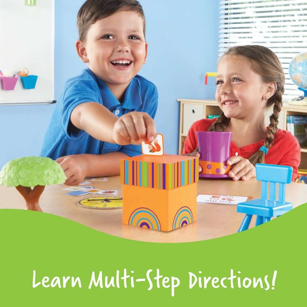 Learning Resources - Fox in the Box Positional Words Activity Set
