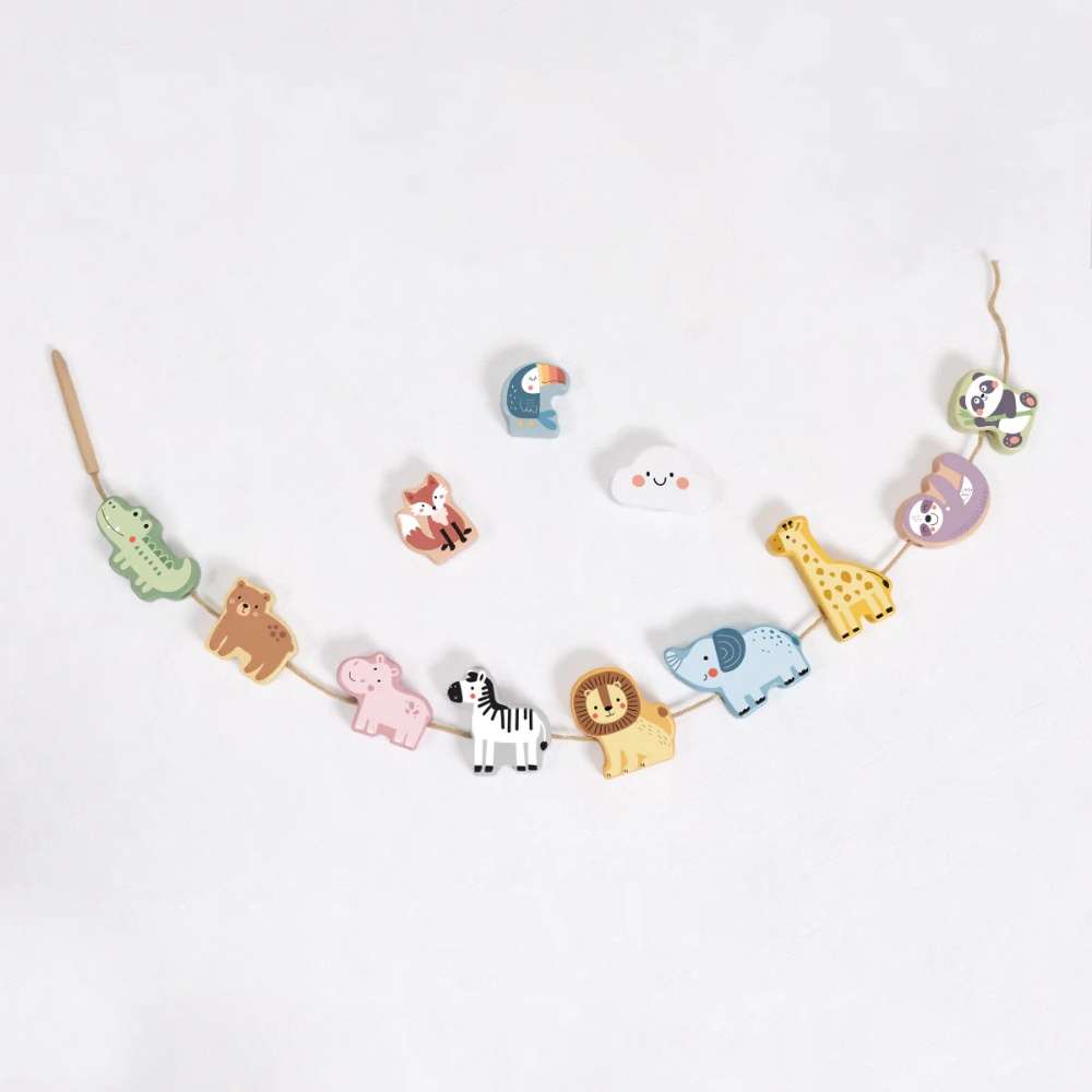 TookyToy - Fine Motor Lacing Animals Set
