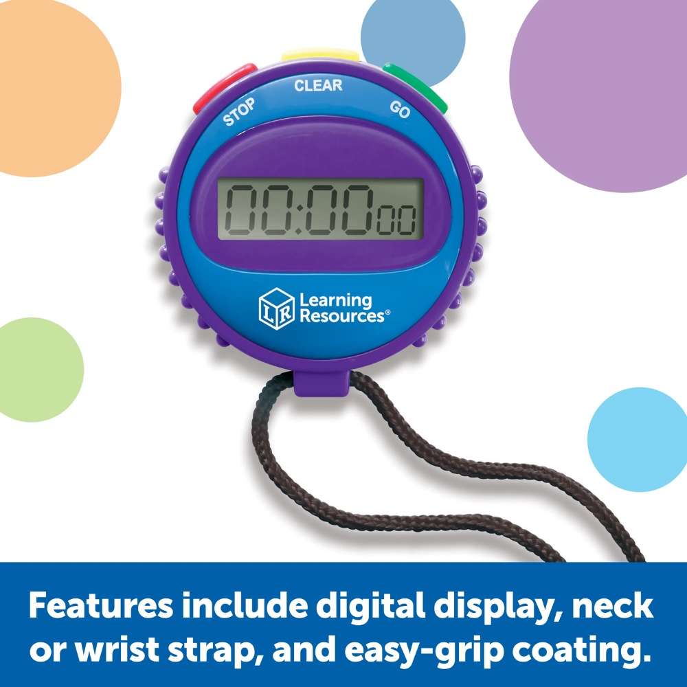 Learning Resources - Simple 3 Button Stopwatch for Science, Sport & Math
