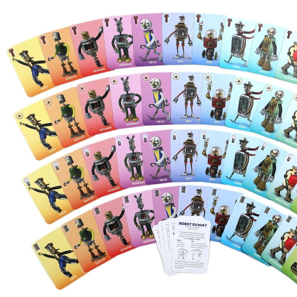 eeBoo - Robot Rummy Playing Cards -**