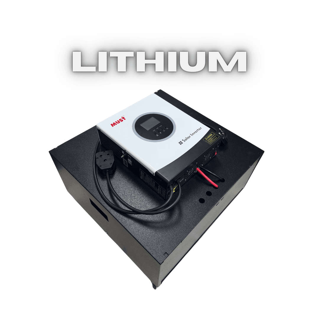 3KVA / 3000W 24V MUST Portable Plug And Play Hybrid Inverter System + 2.56kWh Lithium Battery / S...