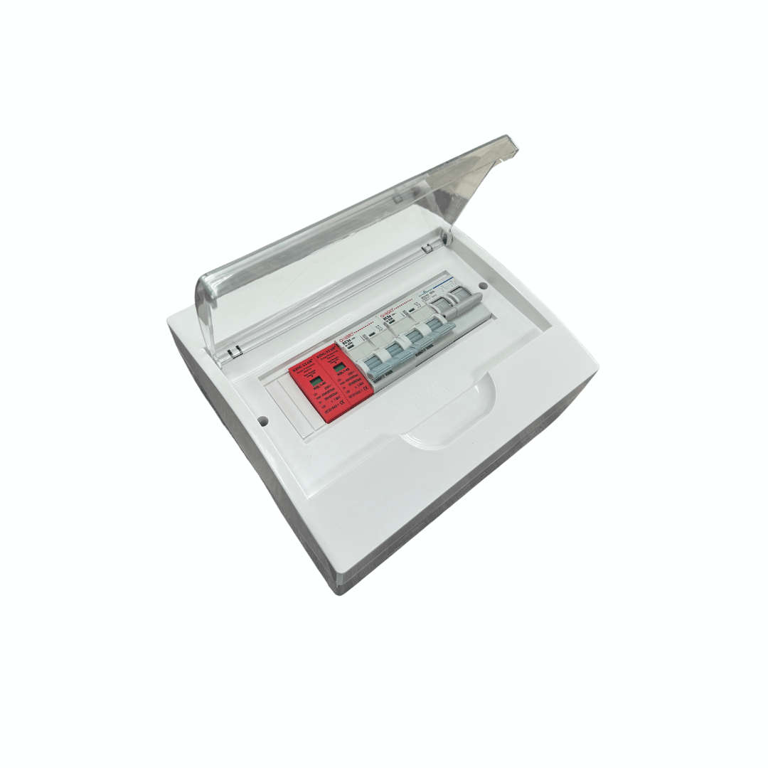 AC Distribution Board Box with Circuit Breakers and Surge Protection