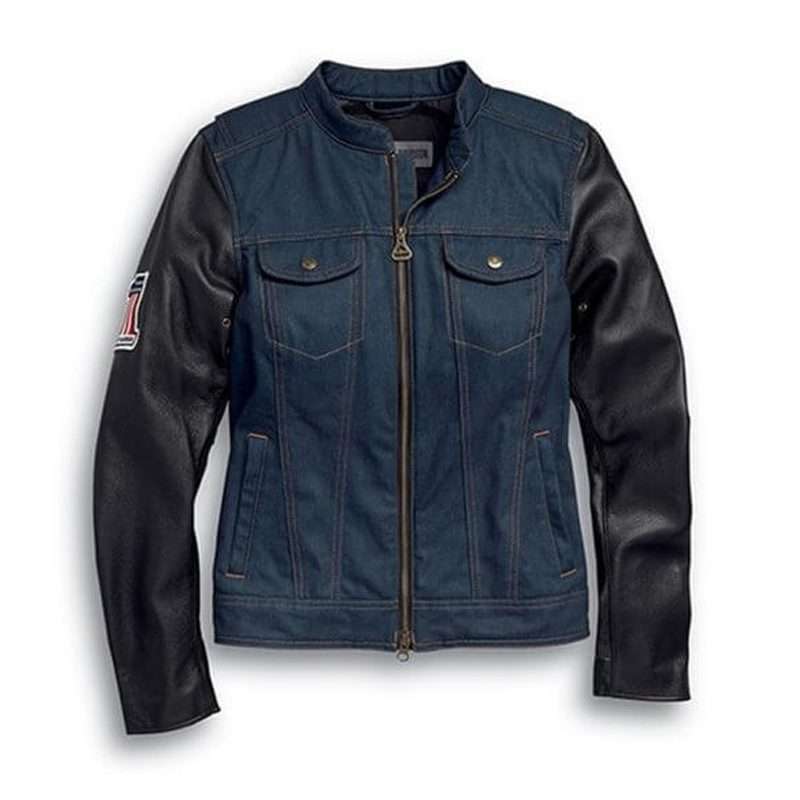 Womens Arterial Abrasion-Resistant Denim Riding Jacket
